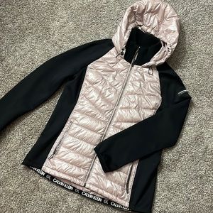 Calvin Klein mixed media performance jacket
